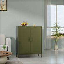 Load image into Gallery viewer, Fraser Country: Milan Metal Storage Cabinet 2 Swing Doors - Olive Green