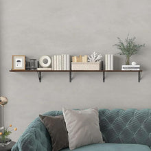 Load image into Gallery viewer, STORFEX Wooden Wall Mounted Floating Shelves - 4 Pack - Brown
