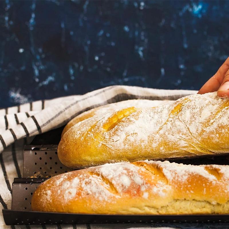 OZZYCOOK Non-stick Baguette Pans for Baking - Black