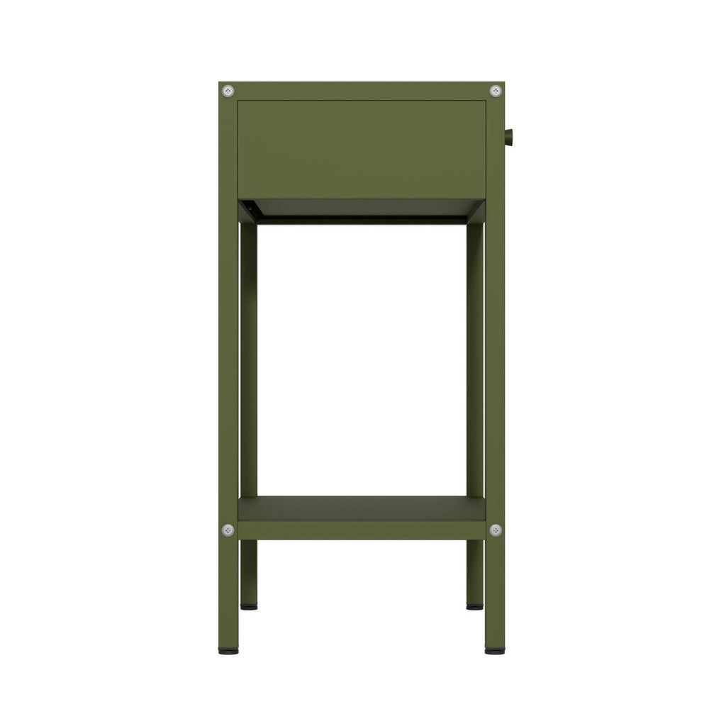 Fraser Country Milan Metal Bedside Cabinet - Olive Green