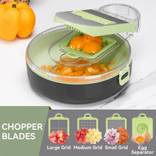 Load image into Gallery viewer, COOKOZZY 13 in 1 Vegetable Chopper Set - Green