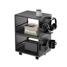 Load image into Gallery viewer, Gorilla Office - Storage Trolley With Pegboards &amp; Accessories (Black )