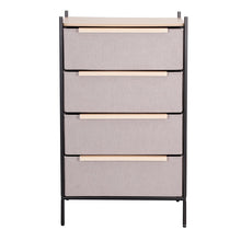 Load image into Gallery viewer, Fraser Country 4 Drawer Byra Dresser - Light Grey &amp; Black
