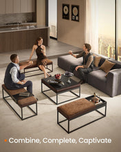 Load image into Gallery viewer, SONGMICS Ottoman Bench with Reversible Top - Walnut Brown