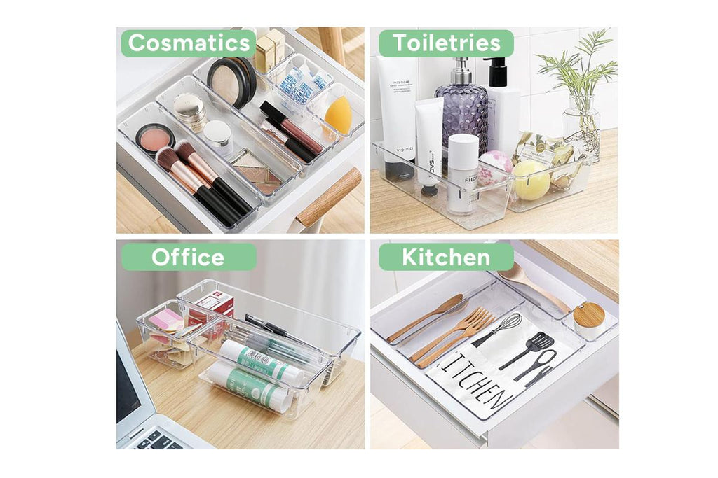 25 Piece Clear Drawer Organiser Set