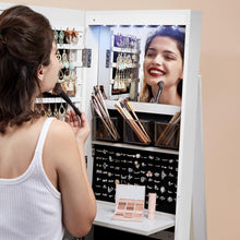 Load image into Gallery viewer, SONGMICS 6 LEDs Lockable Mirror 360? Swivel Jewelry Cabinet