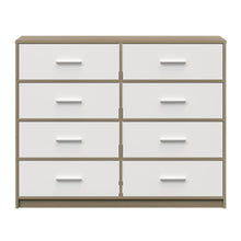 Load image into Gallery viewer, Fraser Country: Lada Home 8 Drawer Storage Dresser - Grey &amp; White With Silver Handle