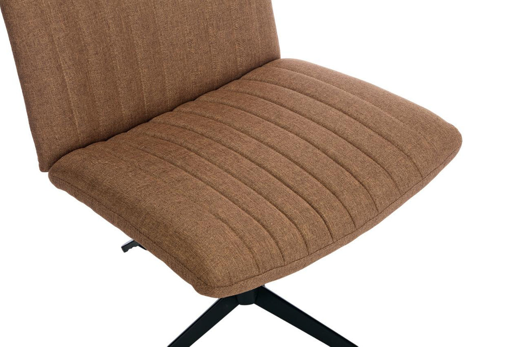 Gorilla Office- Ribbed Faux Linen Office Chair Brown