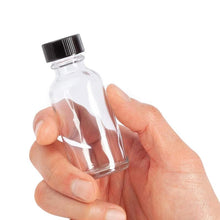 Load image into Gallery viewer, STORFEX 60ml Small Clear Glass Bottles with Lids - 12 Pack
