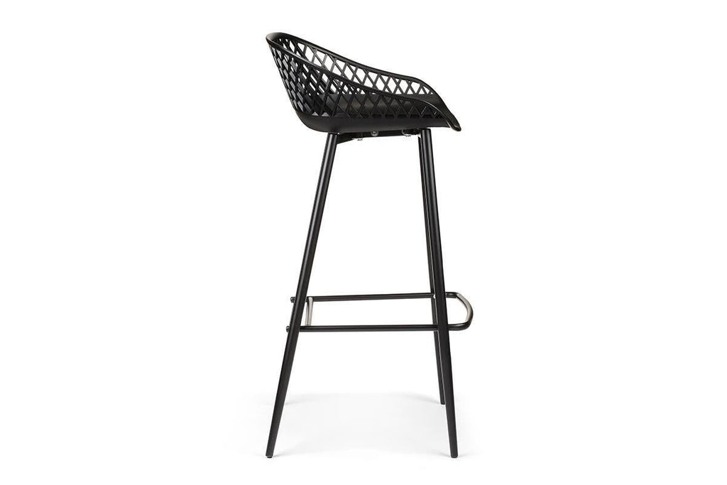 Ovela Set of 2 Leerdam Bar Stools (Black)
