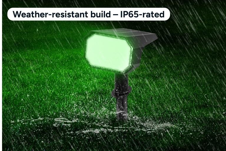 RGB Solar Garden Spot Lights (4 Pack) - Kogan