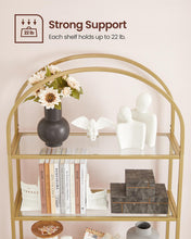Load image into Gallery viewer, Vasagle 5-Tier Arch Glass Storage Shelf