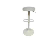 Load image into Gallery viewer, Fraser Country Set of 2 Adjustable Swivel Fabric Round Bar Stool - White/Cream