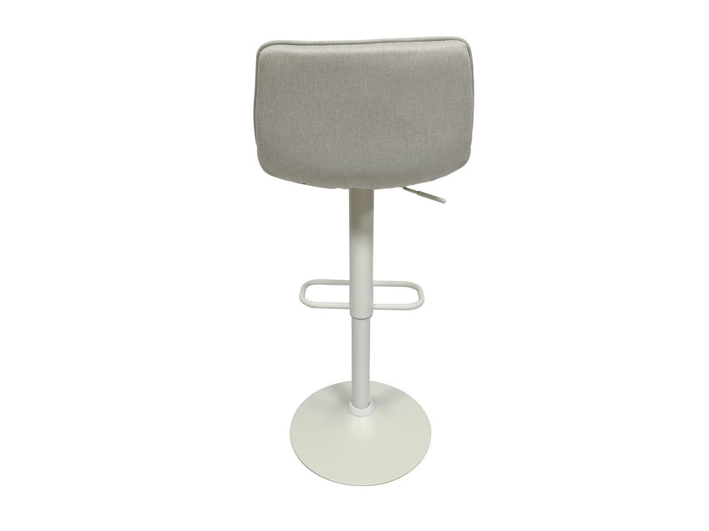 Fraser Country Set of 2 Adjustable Swivel Fabric Bar Stool - White/Cream