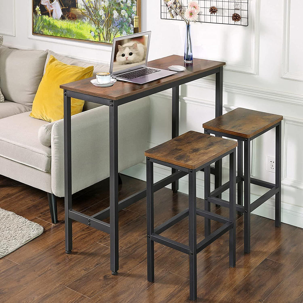 Vasagle Narrow Rectangular Bar Table - Rustic Brown