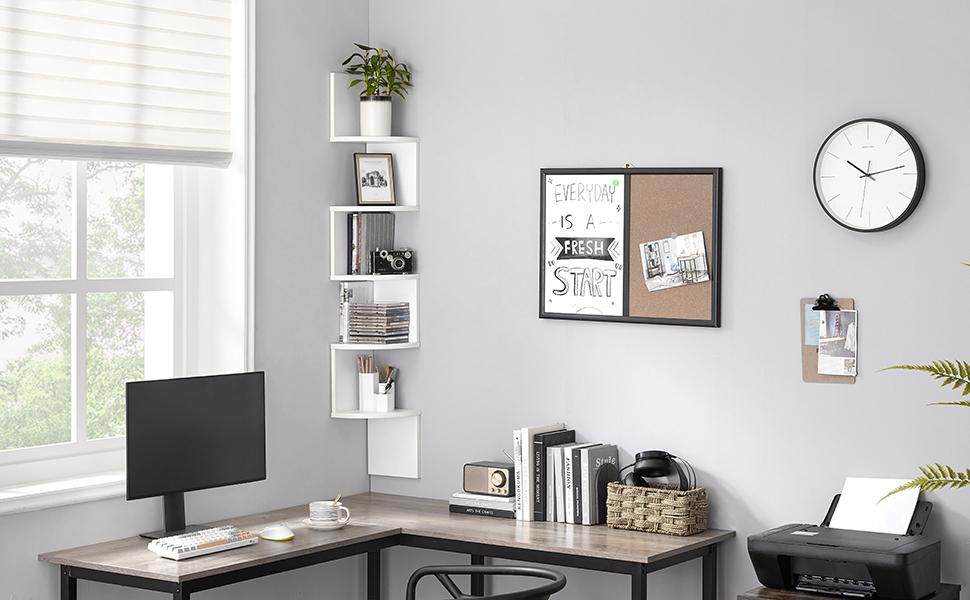 Vasagle Floating Corner Shelf - 5-Tier (White)