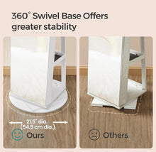 Load image into Gallery viewer, SONGMICS 6 LEDs Lockable Mirror 360? Swivel Jewelry Cabinet