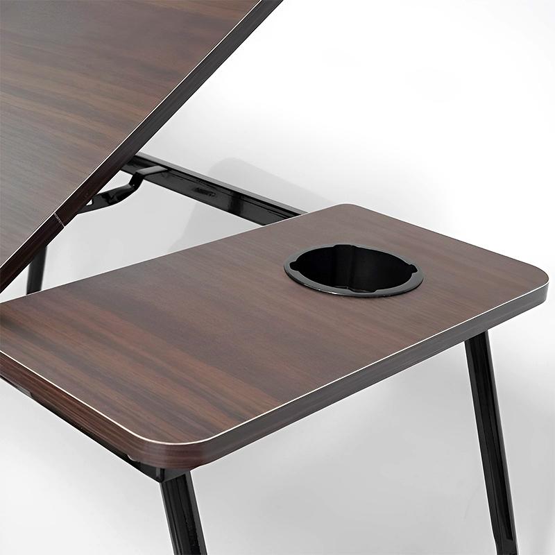 COMFEYA Adjustable Lap Desk with Cup Holder - Brown