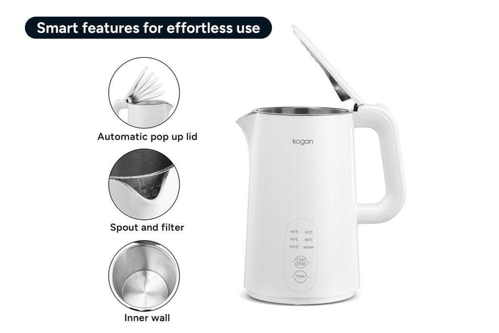 Kogan 1.5L Double Wall Kettle with Temperature Control