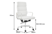 Load image into Gallery viewer, Matt Blatt Replica Eames Group Standard Aluminium Padded High Back Office Chair (White)