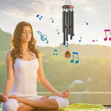 Load image into Gallery viewer, GREENHAVEN 37&quot; Large Aluminium Wind Chime - Black