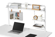 Load image into Gallery viewer, Gorilla Office Clamp On Shelf with Pegboard &amp; Shelves -Matte White &amp; White