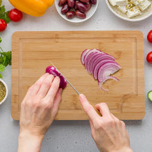 Load image into Gallery viewer, OZZYCOOK 3-Pack Bamboo Cutting Boards for Kitchen Prep and Serving