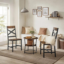 Load image into Gallery viewer, Vasagle Set of 2 Industrial Brown Dining Chairs Sets with Backrest