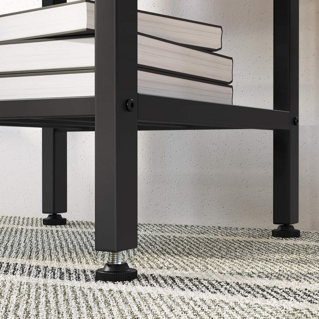 VASAGLE Bar Table with Wine Glass Holder and Bottle Rack - Rustic Brown & Black