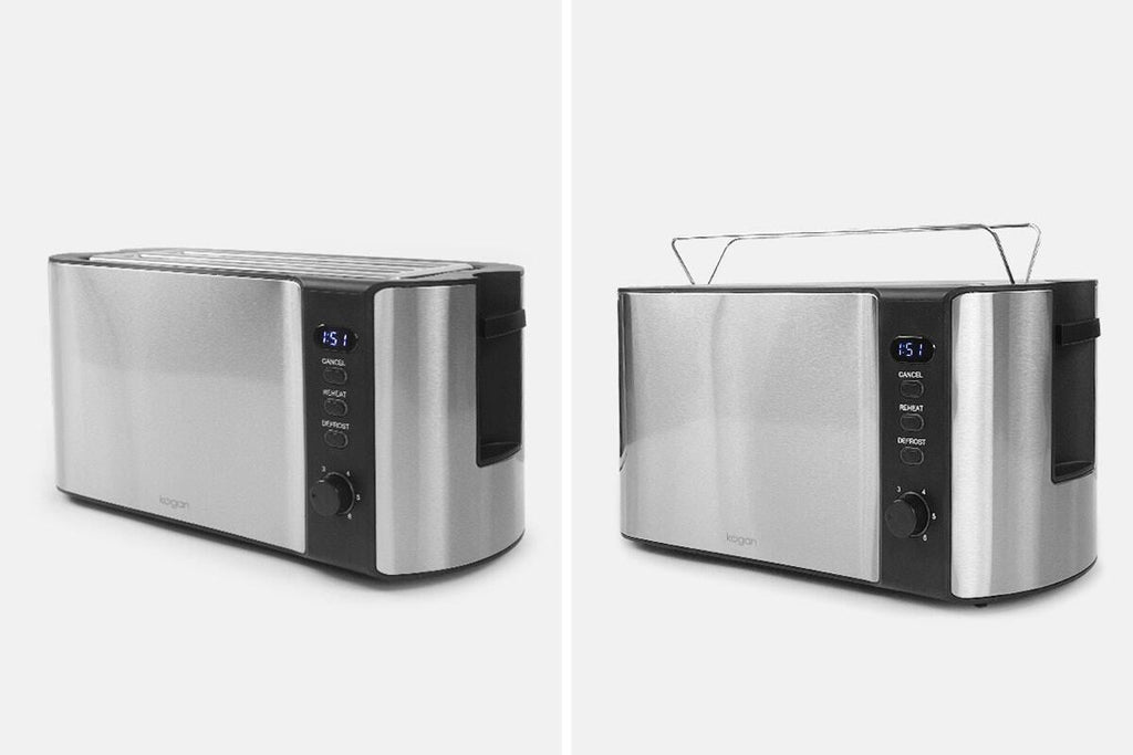 Kogan 4 Slice Long Slot Stainless Steel Toaster