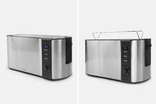 Load image into Gallery viewer, Kogan 4 Slice Long Slot Stainless Steel Toaster
