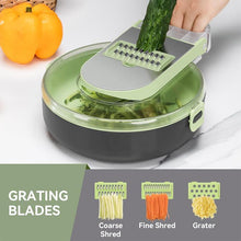 Load image into Gallery viewer, COOKOZZY 13 in 1 Vegetable Chopper Set - Green