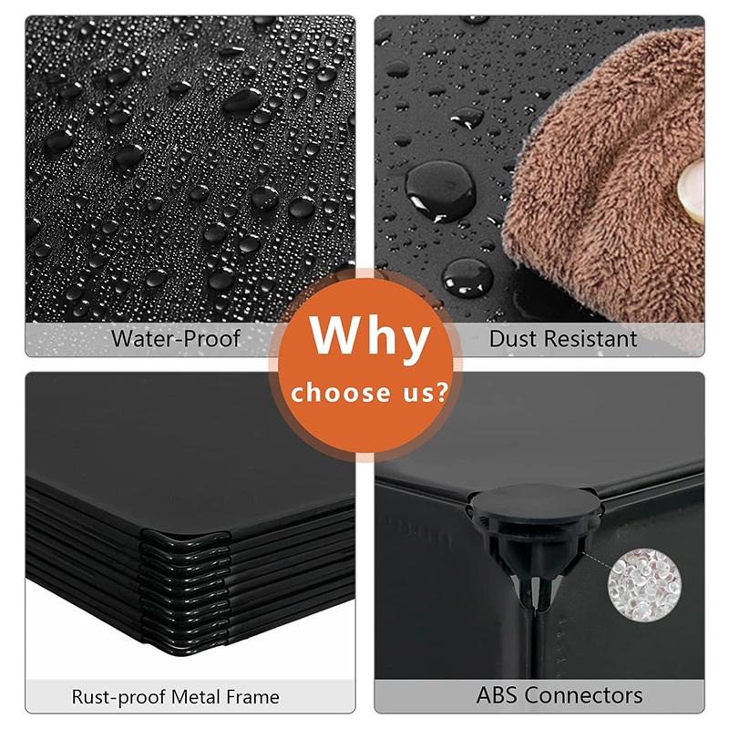 STORFEX 12 Cubes Storage Organizers - Black