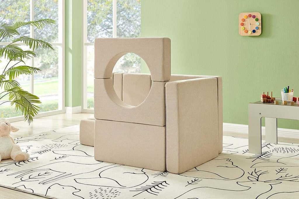 Fraser Country 14 Piece Modular Double Kids Play Sofa - Beige