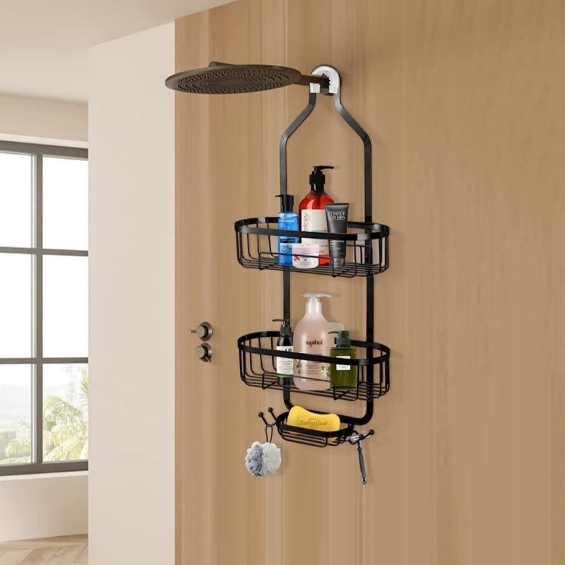 STORFEX 2 Tier Bathroom Hanging Shower Organizer