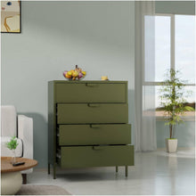 Load image into Gallery viewer, Fraser Country: Milan Metal Storage 4 Drawers - Olive Green