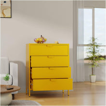 Load image into Gallery viewer, Fraser Country: Milan Metal Storage 4 Drawers - Yellow