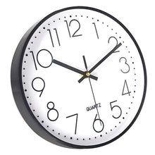 Load image into Gallery viewer, Battery Powered No-Tick Wall Clock - Black