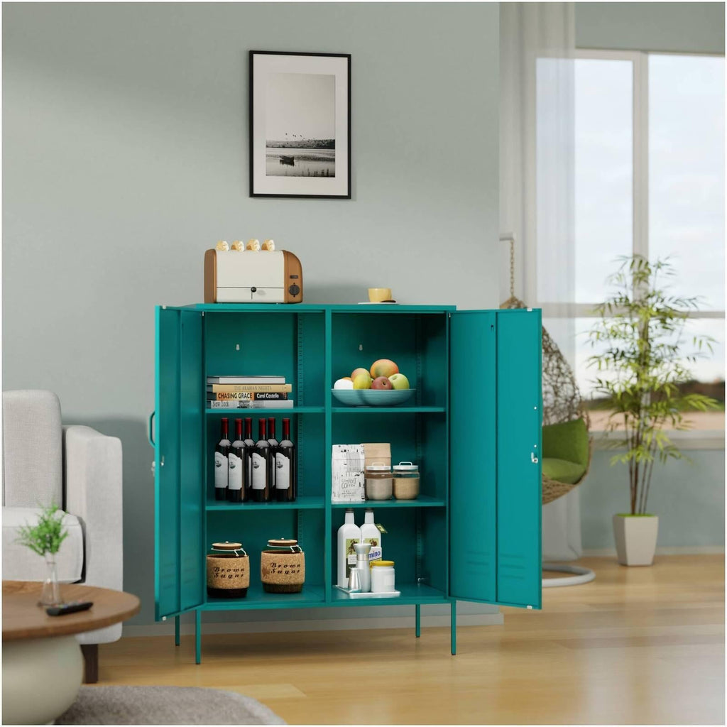Fraser Country Milan Metal Side Cabinet - Teal