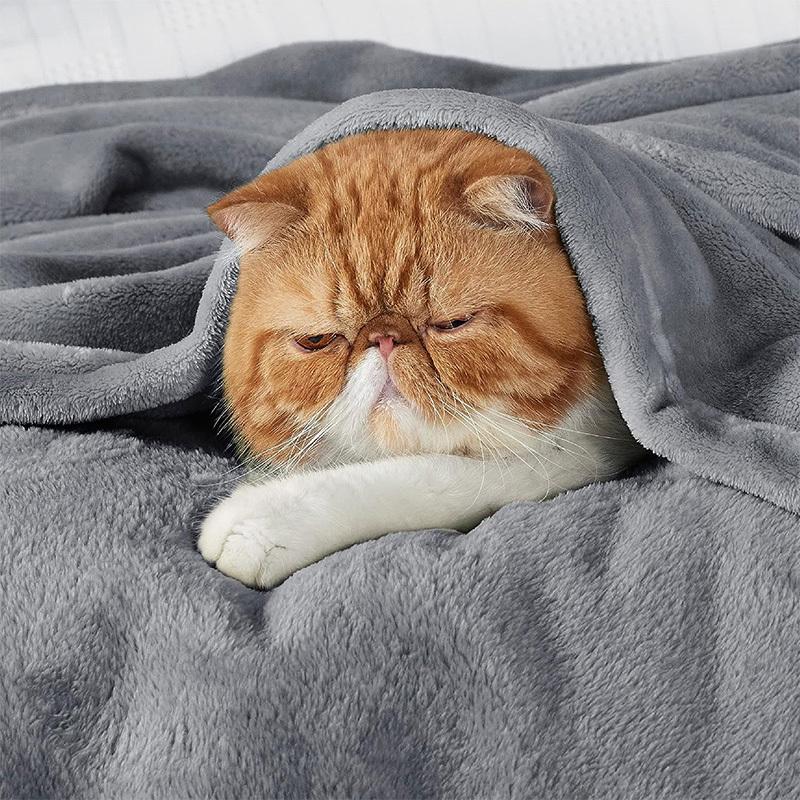 COMFEYA 180x200cm Ultra-Soft Fleece Blanket - Dark Grey