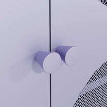 Load image into Gallery viewer, Fraser Country Milan Metal Cabinet With Two Mesh Doors - Purple
