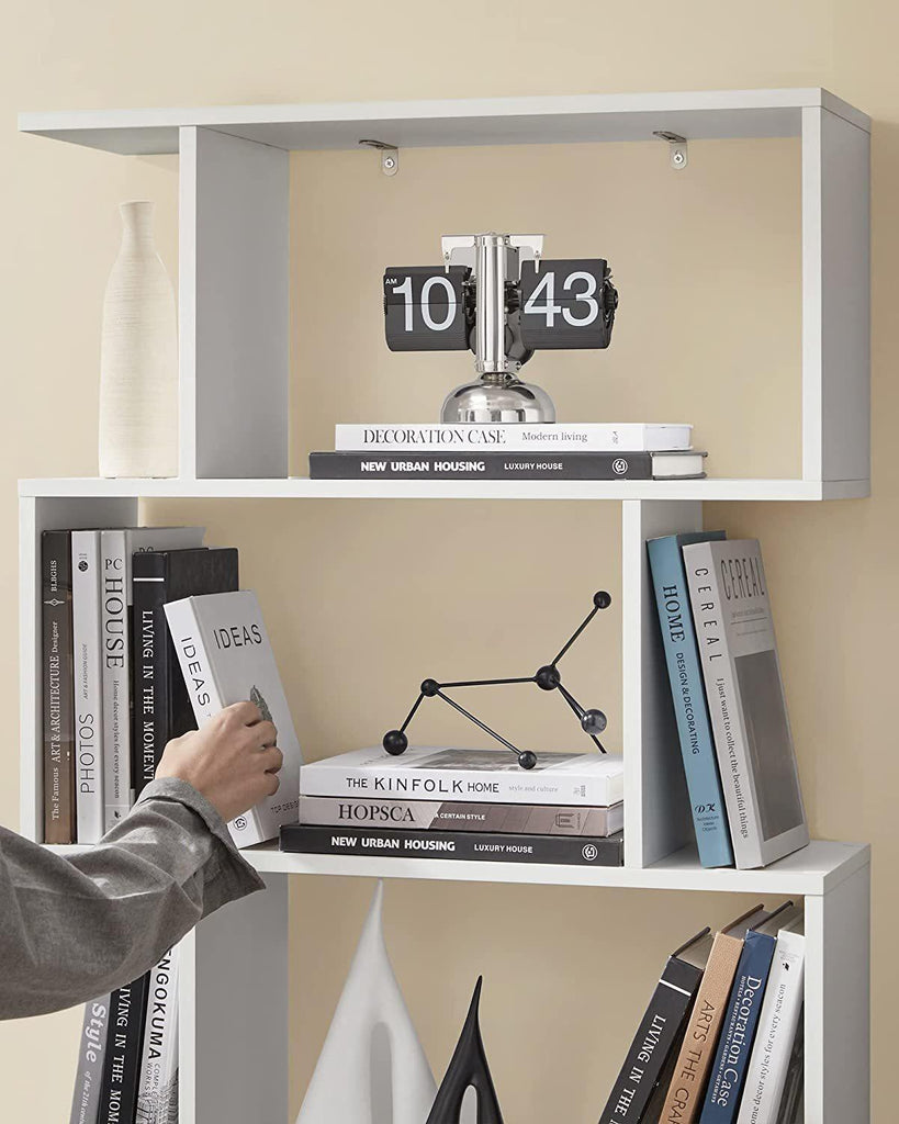 Vasagle Freestanding Decorative Wooden Bookcase - White