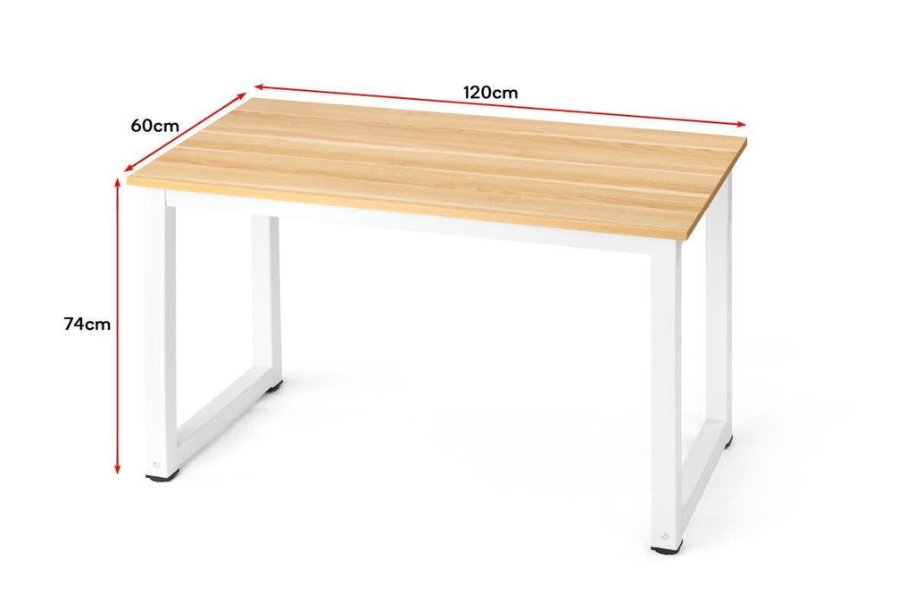 Ovela: Glasgow Study Desk (Oak Finish/White)