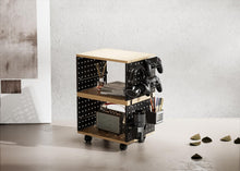 Load image into Gallery viewer, Gorilla Office - Storage Trolley With Pegboards &amp; Accessories (Black - Wood)