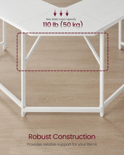 Load image into Gallery viewer, Vasagle L-Shaped Computer Desk - White