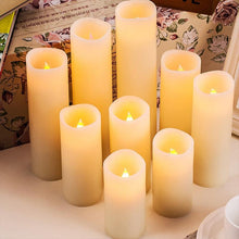 Load image into Gallery viewer, Flameless Remote Controlled Electronic Candle Set of 9 - Ivory