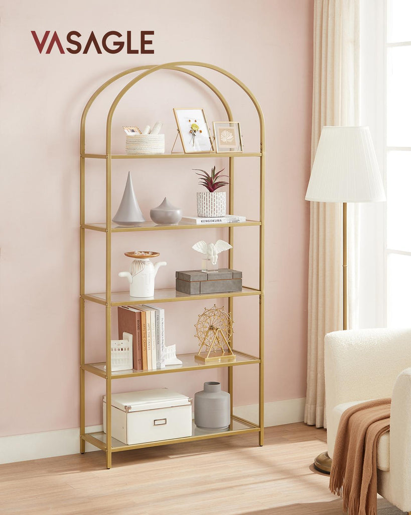 Vasagle 5-Tier Arch Glass Storage Shelf