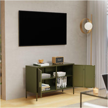 Load image into Gallery viewer, Fraser Country: Milan Metal Lowdown Storage Cabinet - Olive Green