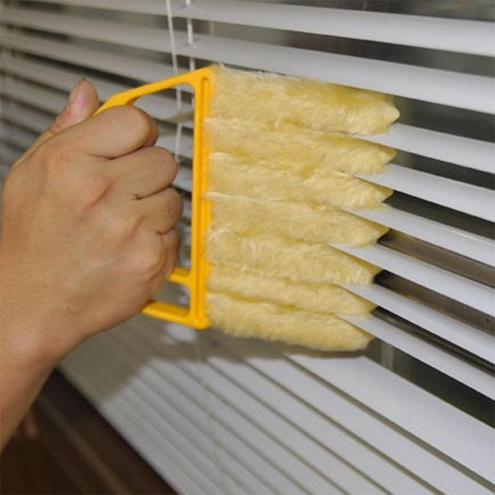 CLEANFOK 7 Finger Blinds Brush - Yellow (2 Pack)