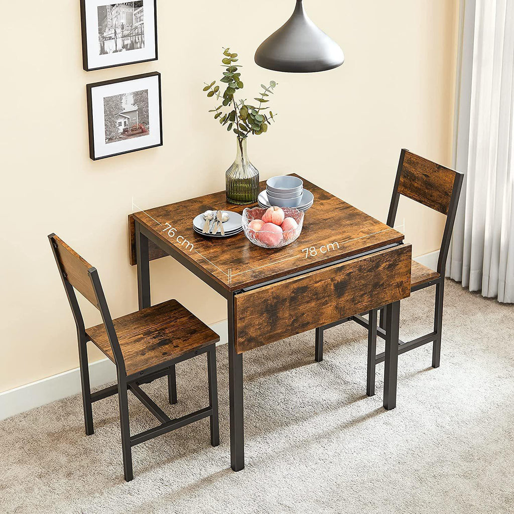 Vasagle : Folding Dining Table - Rustic Brown